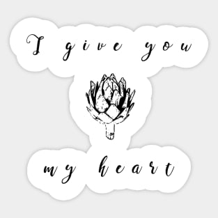 i give you my heart Sticker